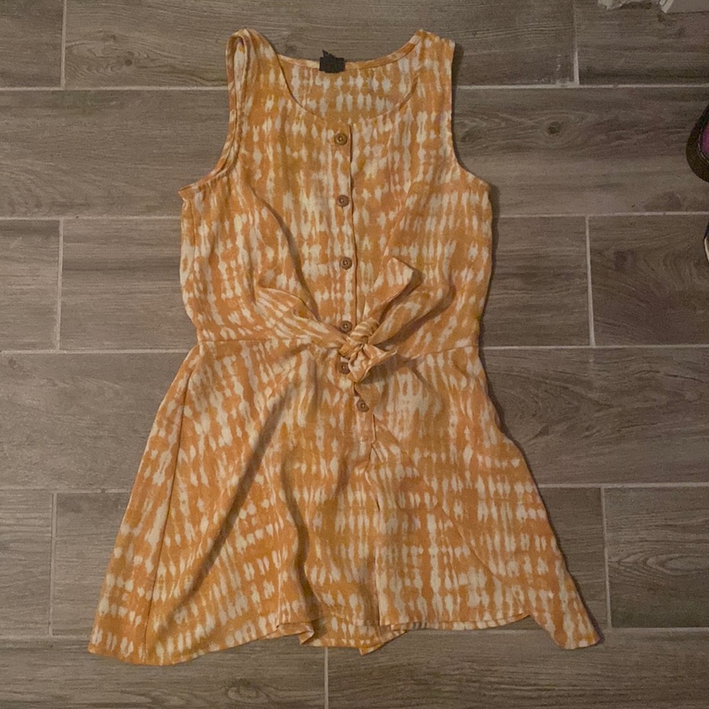 Yellow tie dye romper girls 10/12